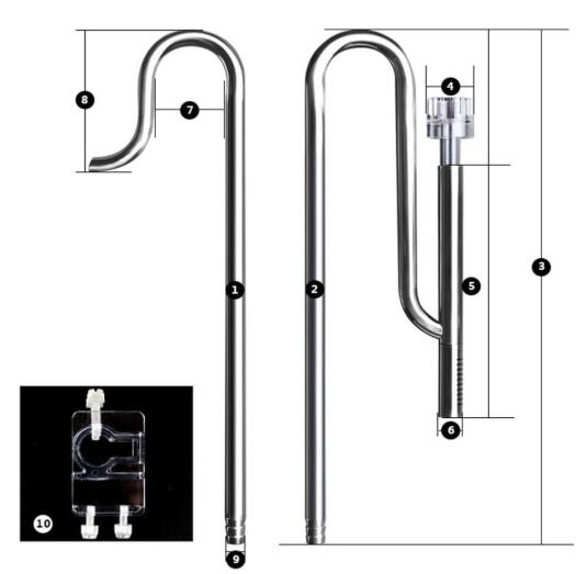 Metal skimmer for aquarium