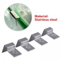 Stands,Fish Tank Glass Cover Clip Support Holder,4PCs Stainless Steel Aquarium Glass Cover Lid Bracket - Non-Slip and D