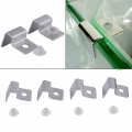  Stands,Fish Tank Glass Cover Clip Support Holder,4PCs Stainless Steel Aquarium Glass Cover Lid Bracket - Non-Slip and D