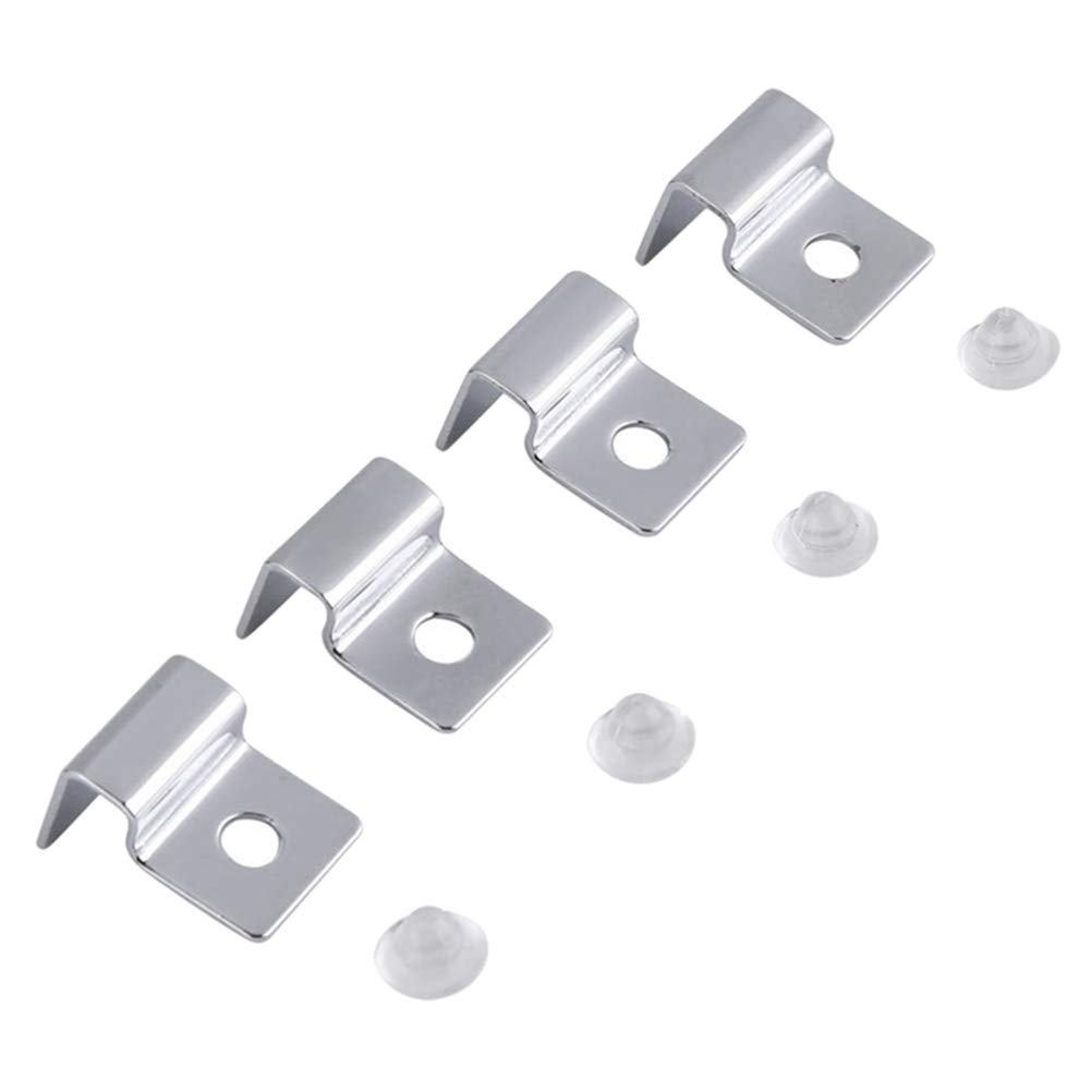  Stands,Fish Tank Glass Cover Clip Support Holder,4PCs Stainless Steel Aquarium Glass Cover Lid Bracket - Non-Slip and D